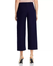 Eileen Fisher Womens Straight Leg Cropped Pants Size XL Navy Blue