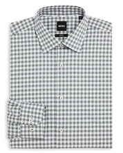 Hugo Boss Mens Hank Kent Slim Fit Dress Shirt Size 17 / XL Light Green