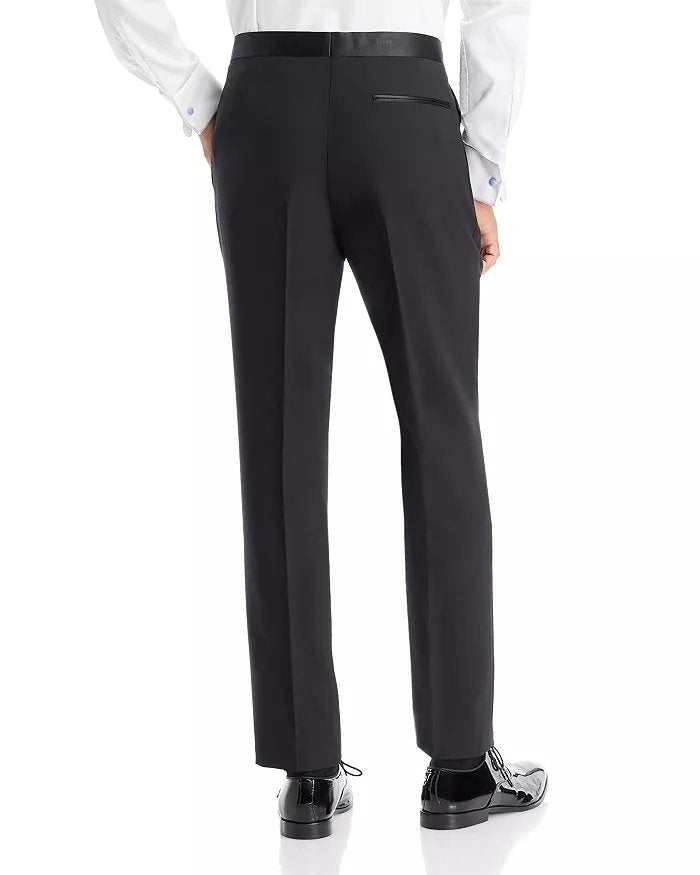 Theory Mens Slim fit Wool Mayers Tuxedo Pants Size 34 Black Solid