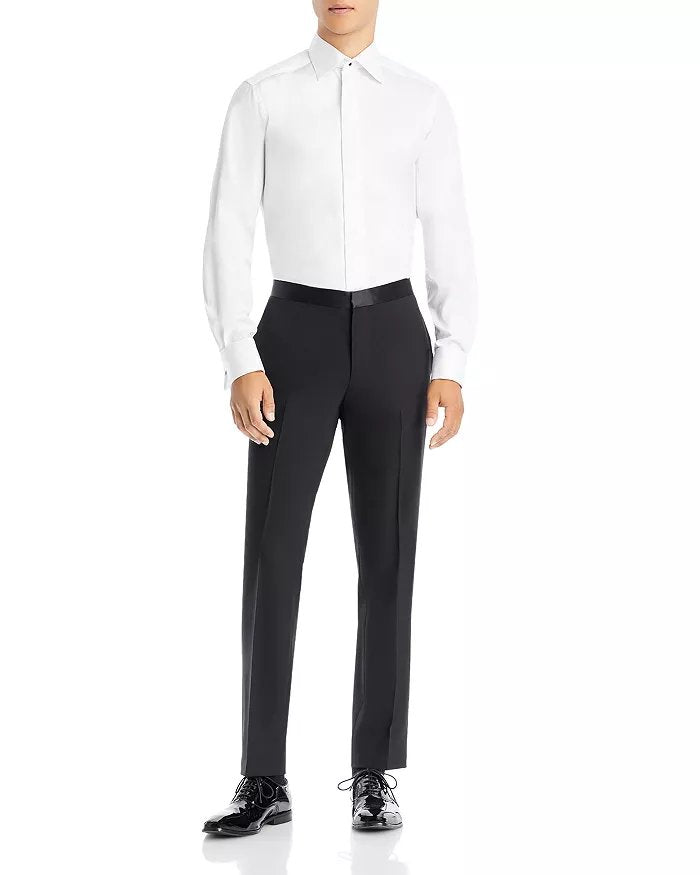 Theory Mens Slim fit Wool Mayers Tuxedo Pants Size 34 Black Solid