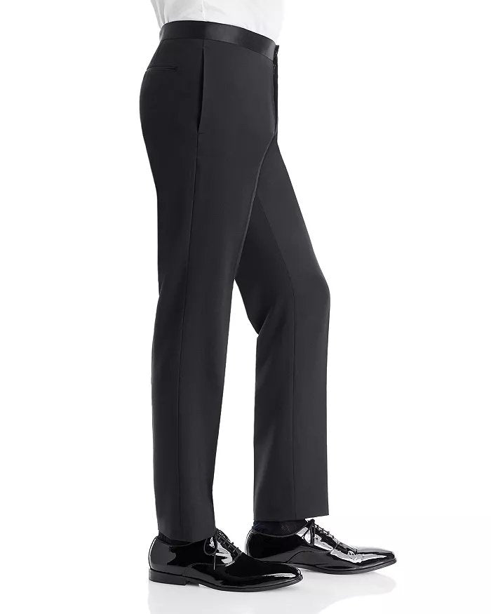 Theory Mens Slim fit Wool Mayers Tuxedo Pants Size 34 Black Solid