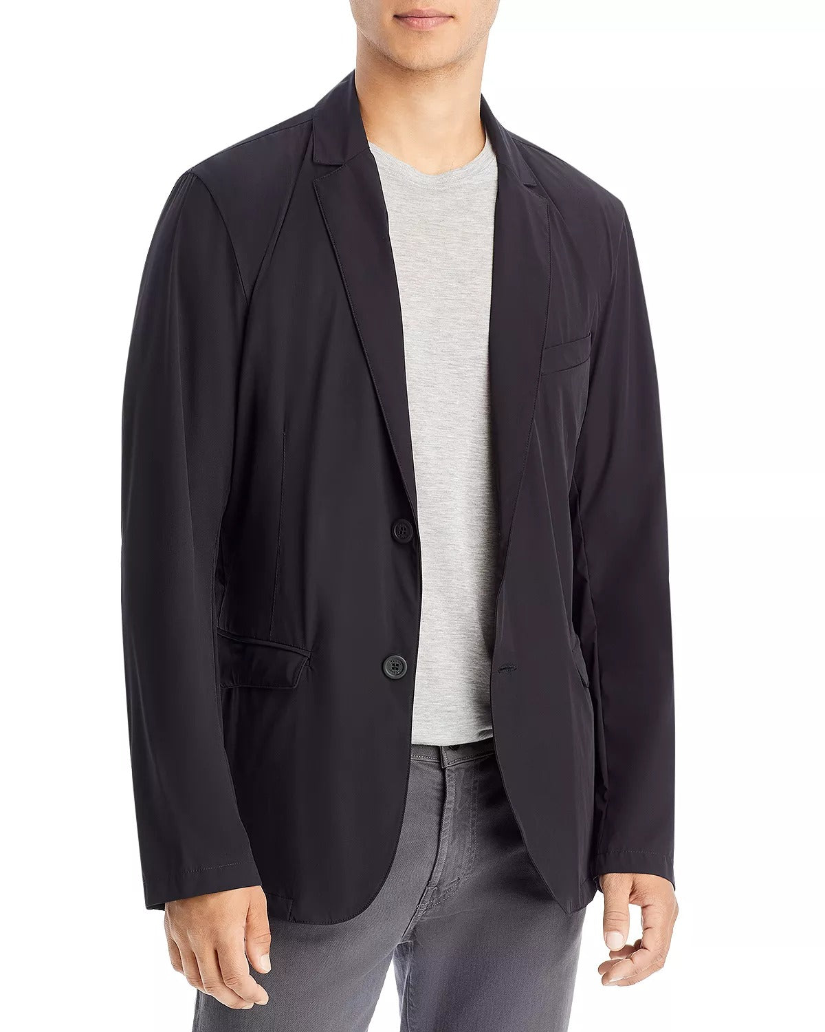 Herno Laminar Mens Stretch Sport Coat Blazer EU 52R US 42R Black