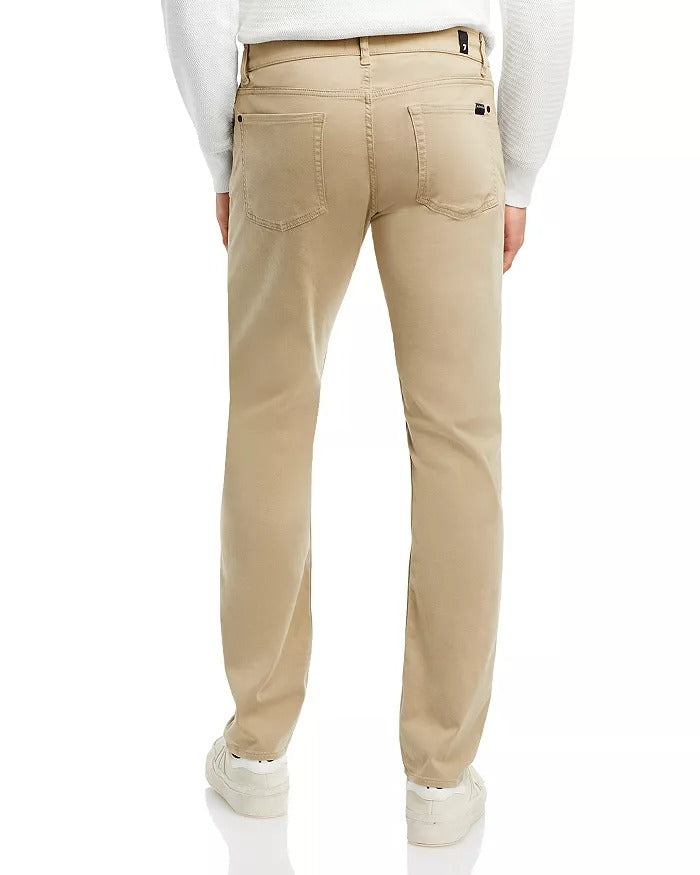 7 For All Mankind Slimmy Luxe Performance Plus Pants Size 33 Beige Tan