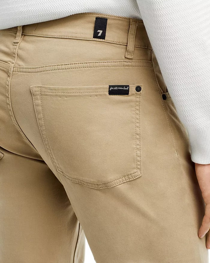 7 For All Mankind Slimmy Luxe Performance Plus Pants Size 34 Beige Tan