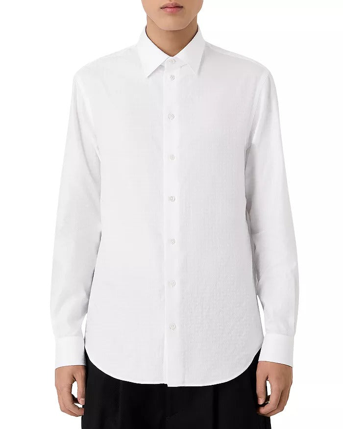 Emporio Armani Mens Regular Fit Button Down Dress Shirt Size Large