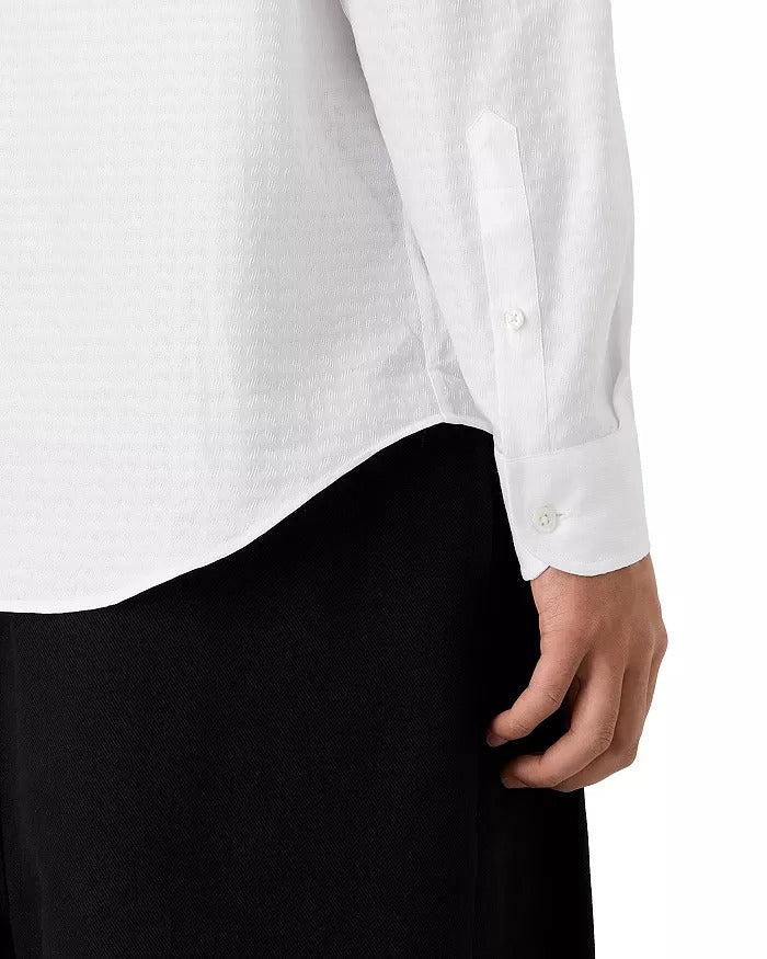 Emporio Armani Mens Regular Fit Button Down Dress Shirt Size Large