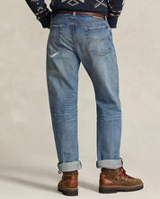 Polo Ralph Lauren Mens Classic Fit Distressed Jeans 32 x 32 Coppit Blue