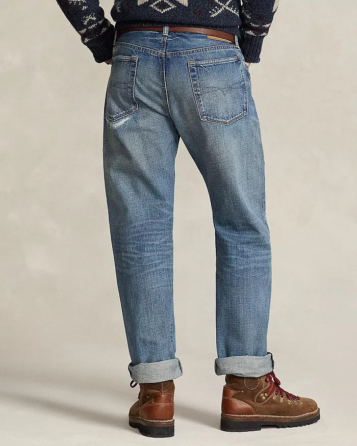 Polo Ralph Lauren Mens Classic Fit Distressed Jeans 32 x 32 Coppit Blue