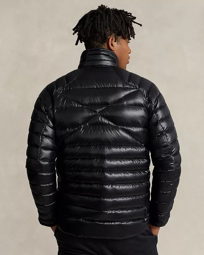 Polo Ralph Lauren Mens Water Repellent Packable Puffer Down Jacket XL Black