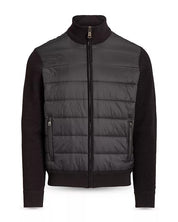 Polo Ralph Lauren Wool Blend Hybrid Quilted Full Zip Mock Neck Sweater Medium