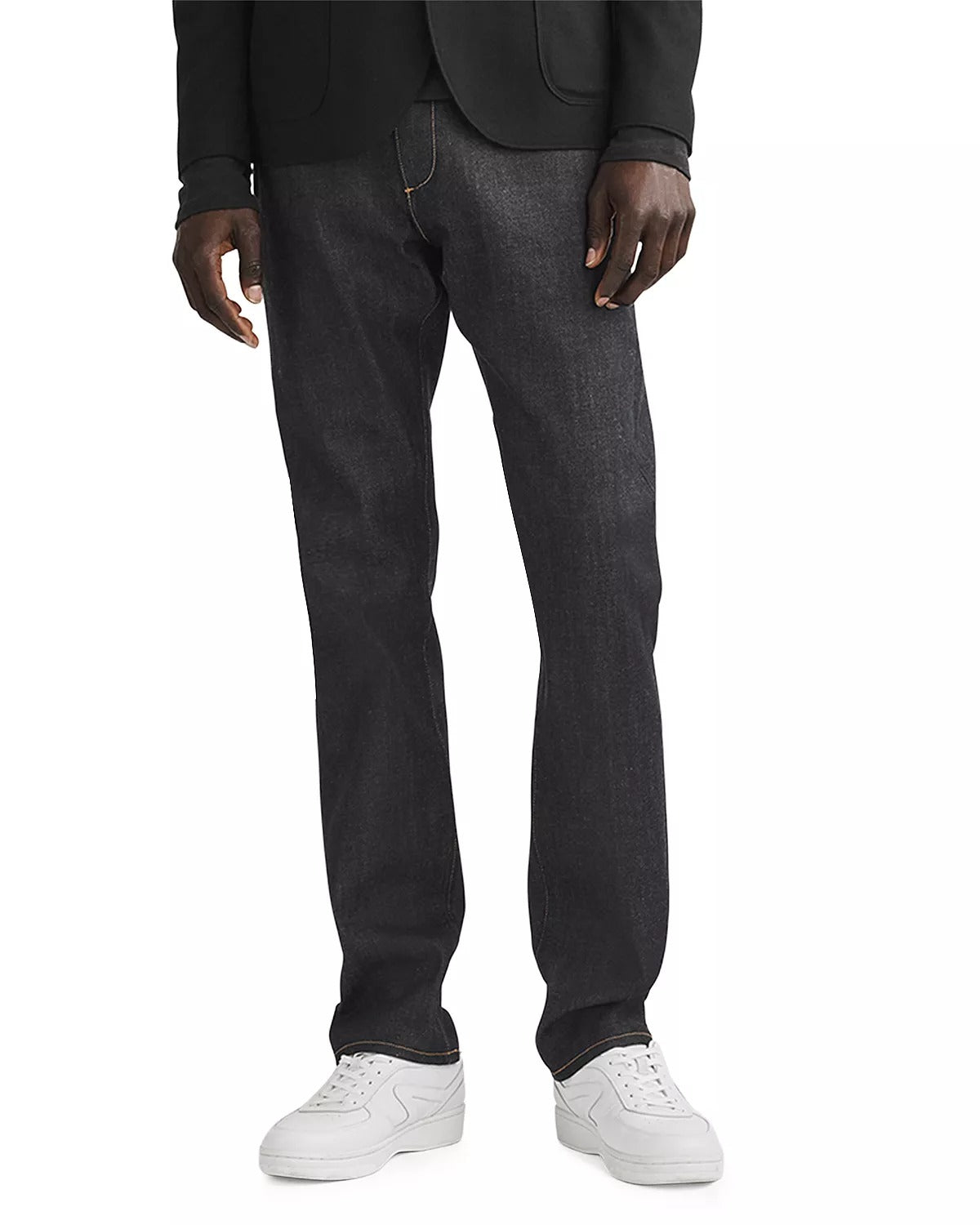 Rag & Bone Mens Fit 4 Authentic Stretch Relaxed Fit Jeans in Raw Black 33 x 32