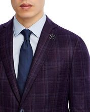 John Varvatos Star Usa Plaid Slim Fit Sport Coat Blazer 40R Purple