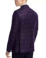 John Varvatos Star Usa Plaid Slim Fit Sport Coat Blazer 40R Purple