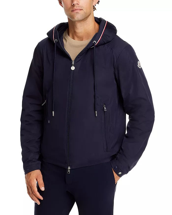 Moncler Mens Mira Hooded Jacket Size 6 / 3XL Navy Blue