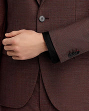 HUGO BOSS Arti Birdseye Extra Slim Fit Suit Jacket 42R Brown