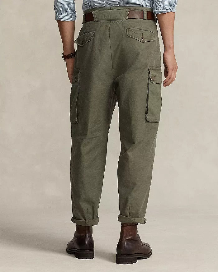 Polo Ralph Lauren Mens Baggy Fit Reverse Sateen Cargo Pants Green 38 x 32
