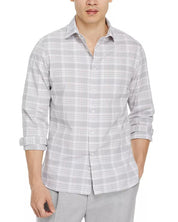 The Men's Store  Casual Stretch Slim Fit Shirt Grey Large