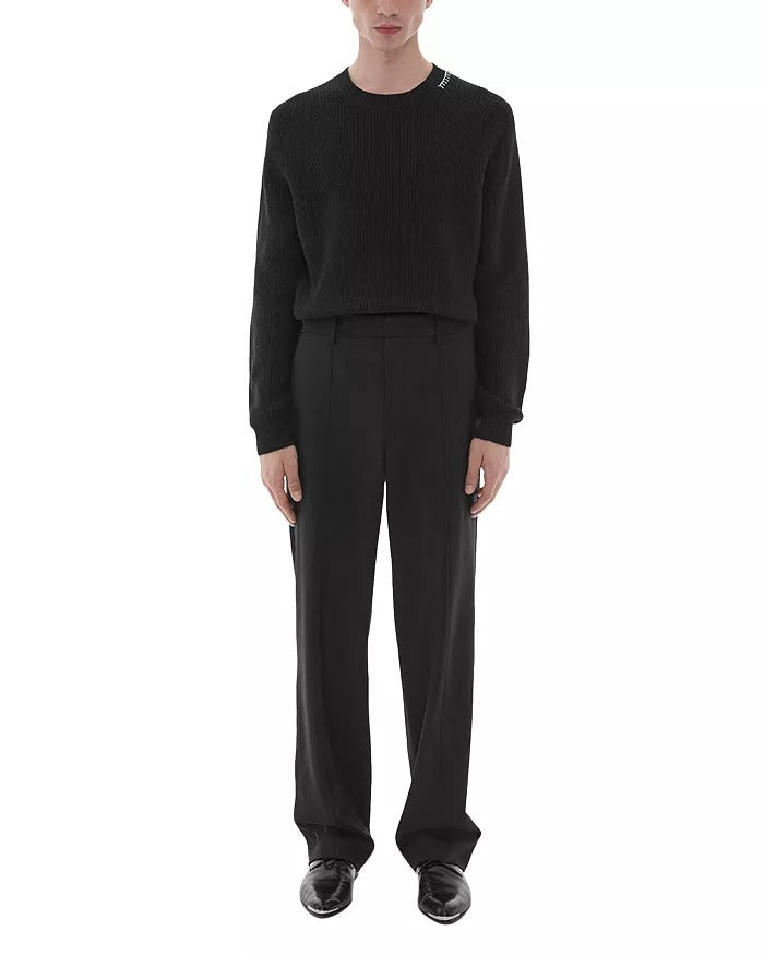 Helmut Lang Mens Pull-on Wool-Blend Trouser Dress Pants Size XL Black
