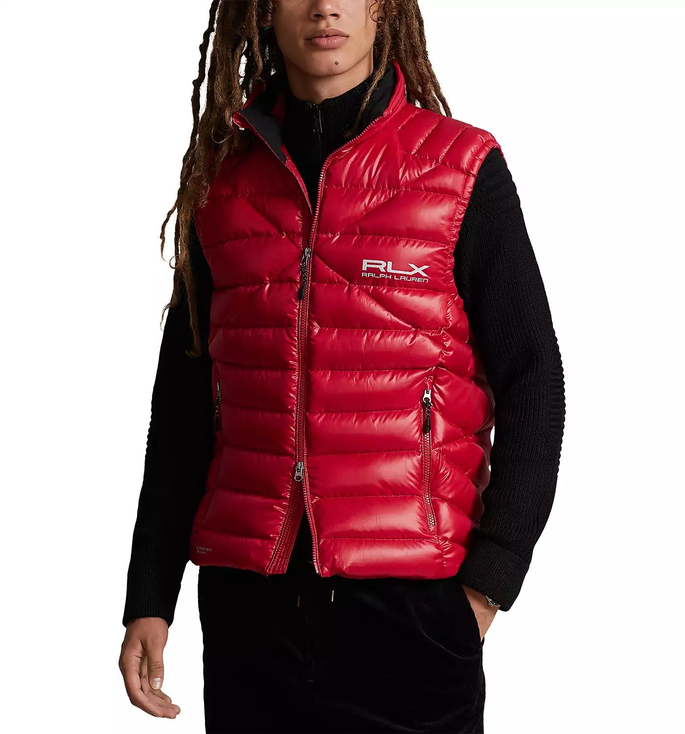 RLX  Polo Ralph Lauren Mens Water Repellent Packable Down Vest Small Red