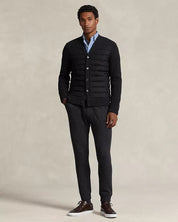 Polo Ralph Lauren Wool & Cashmere Quilted Regular Fit Cardigan Sweater XL Black