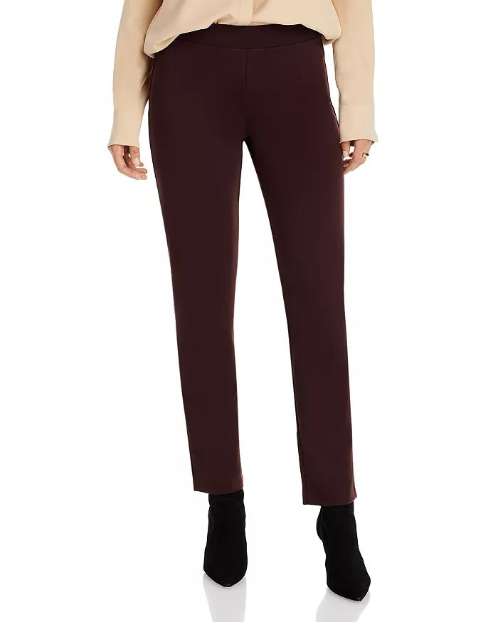 Eileen Fisher Womens Slim Ankle Pants Size Small Burgundy Red