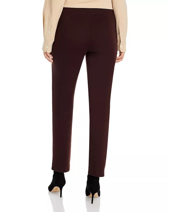 Eileen Fisher Womens Slim Ankle Pants Size Small Burgundy Red