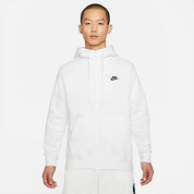 Nike Men Regular fit Long Sleeve Hoodie Sweatshirt XXL White Solid Full Zip