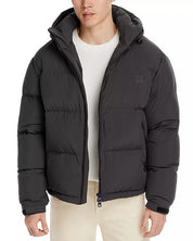 HUGO BOSS Men Bironto Hooded Water Repellent Down Puffer Jacket Coat Black Large
