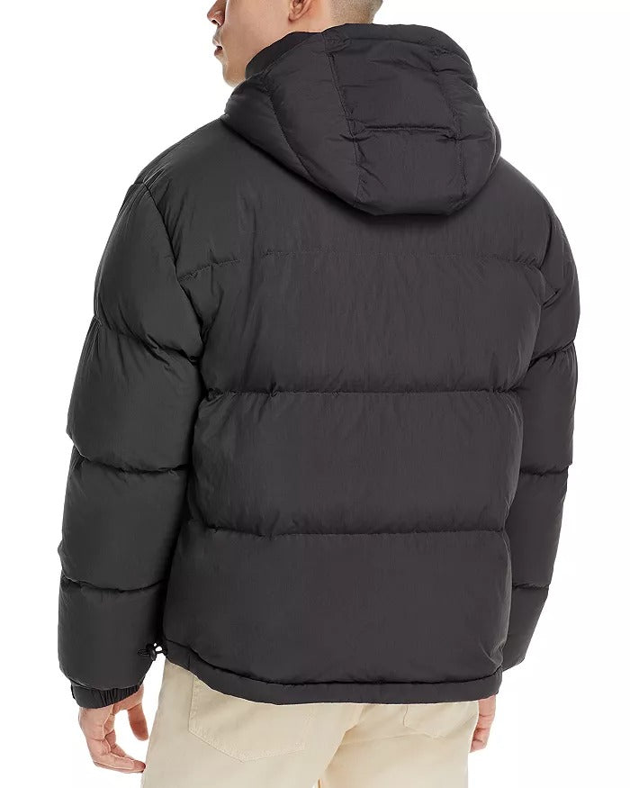 HUGO BOSS Men Bironto Hooded Water Repellent Down Puffer Jacket Coat Black Large