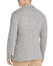 Eleventy Mens Wool & Cashmere Stretch Knit Sweater Jacket XL Light Grey