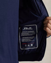 RLX Polo Ralph Lauren Mens Down Puffer Bomber Jacket Large Navy Blue