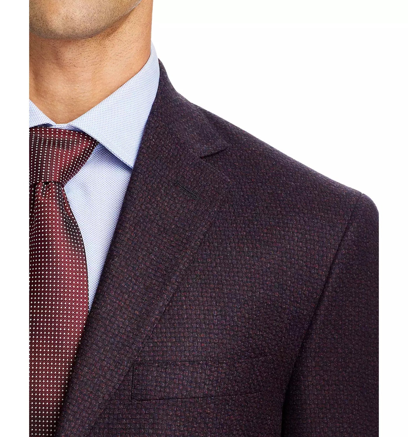 The Men's Store  Regular Fit Sport Coat 50R Burgundy / Navy