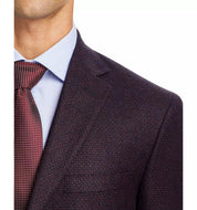 The Men's Store  Regular Fit Sport Coat 50R Burgundy / Navy