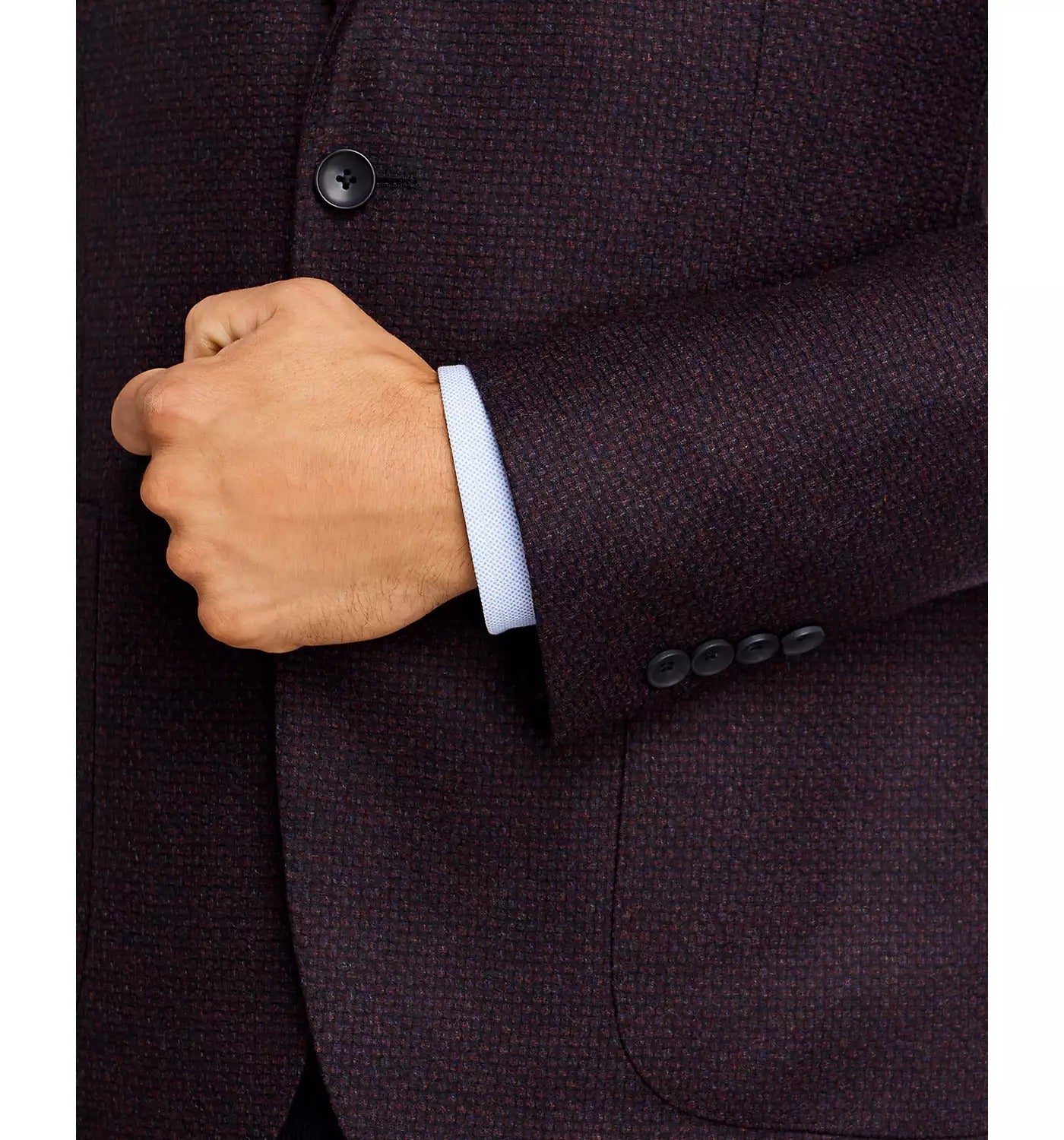 The Men's Store  Regular Fit Sport Coat 50R Burgundy / Navy