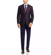 The Men's Store  Regular Fit Sport Coat 50R Burgundy / Navy