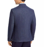 The Men's Store   Wool & Cashmere Herringbone Sport Coat 44R Blue