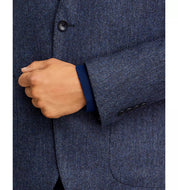 The Men's Store   Wool & Cashmere Herringbone Sport Coat 44R Blue