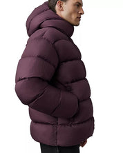 Mackage Mens Adelmo-Lc Nylon Quilted Hooded Down Jacket Size 40 / Medium Garnet