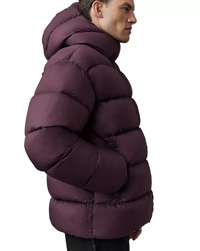 Mackage Mens Adelmo-Lc Nylon Quilted Hooded Down Jacket Size 40 / Medium Garnet