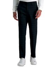 Kenneth Cole Mens Slim fit Dress Pants 30 / 30 Black Plaid Stretch