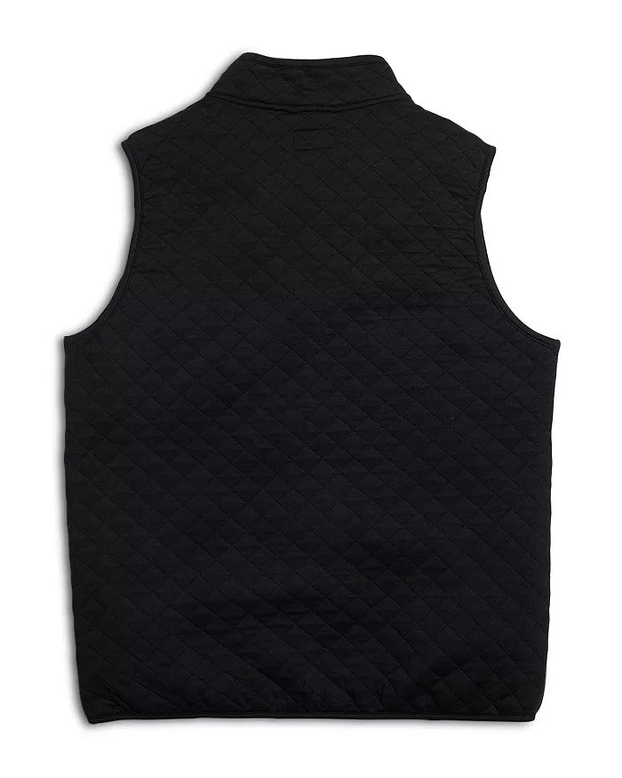 Marine Layer Mens Corbet Quilted Full Zip Vest XL Black