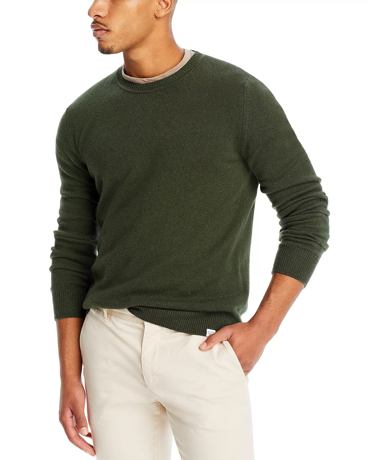 Norse Projects Sigfried Merino Wool Regular Fit Crewneck Sweater XL Army Green