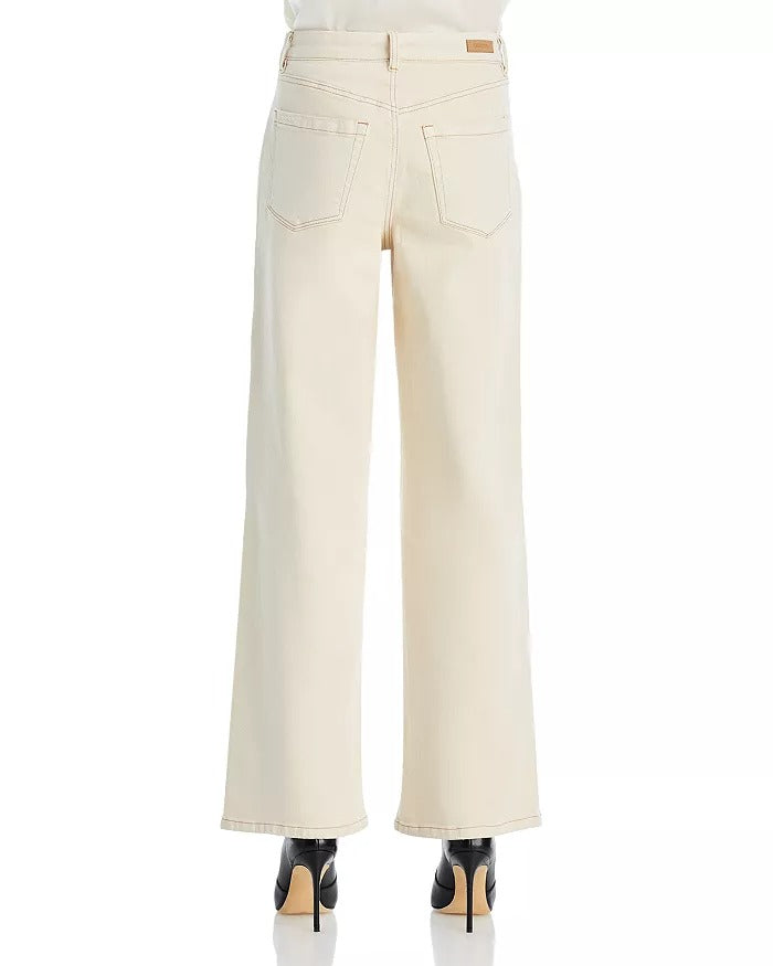 BLANKNYC High Rise Wide Leg Jeans in Vanilla Shake Size 30 Beige Cream