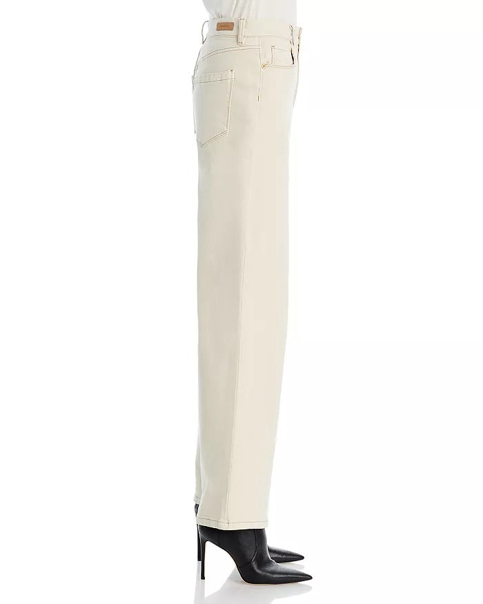 BLANKNYC High Rise Wide Leg Jeans in Vanilla Shake Size 30 Beige Cream