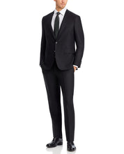 Canali Capri Black Textured Solid Slim Fit Suit 46 R / 38 x 32 Black