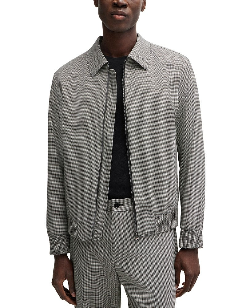 Hugo Boss Hanry Wing Slim Fit Full Zip Jacket Coat 38 R Black