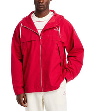 Puma A. C. Milan Mens Seersucker Full Zip Hooded Track Jacket Medium Red