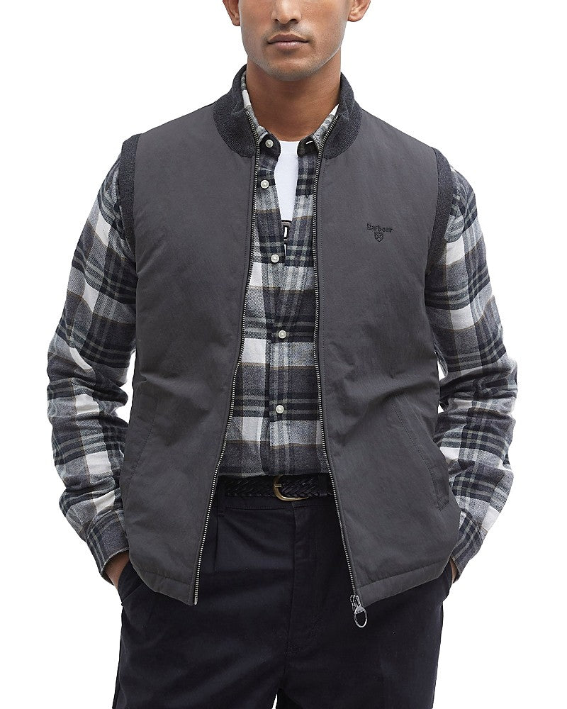 Barbour Mens Leyburn Knitted Gilet Vest Coat Medium Black