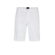 Hugo Boss Mens slim-fit shorts in stretch-cotton twill Size 30 White