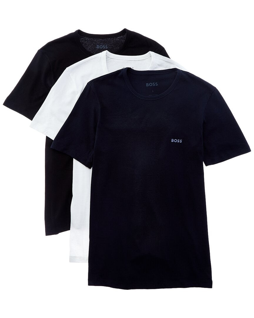 Hugo Boss Mens 3 Pack Classic fit T-Shirt Underwear Small Black